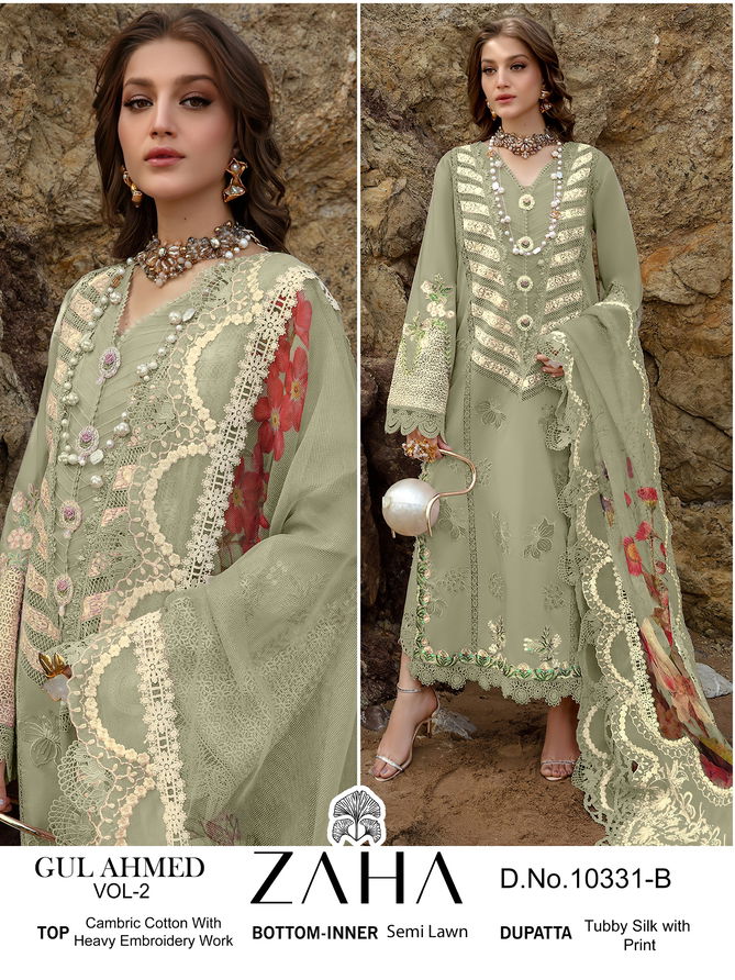 Gul Ahmed Vol 2 By Zaha A To D Cambric Cotton Pakistani Suits Wholesale Price In Surat